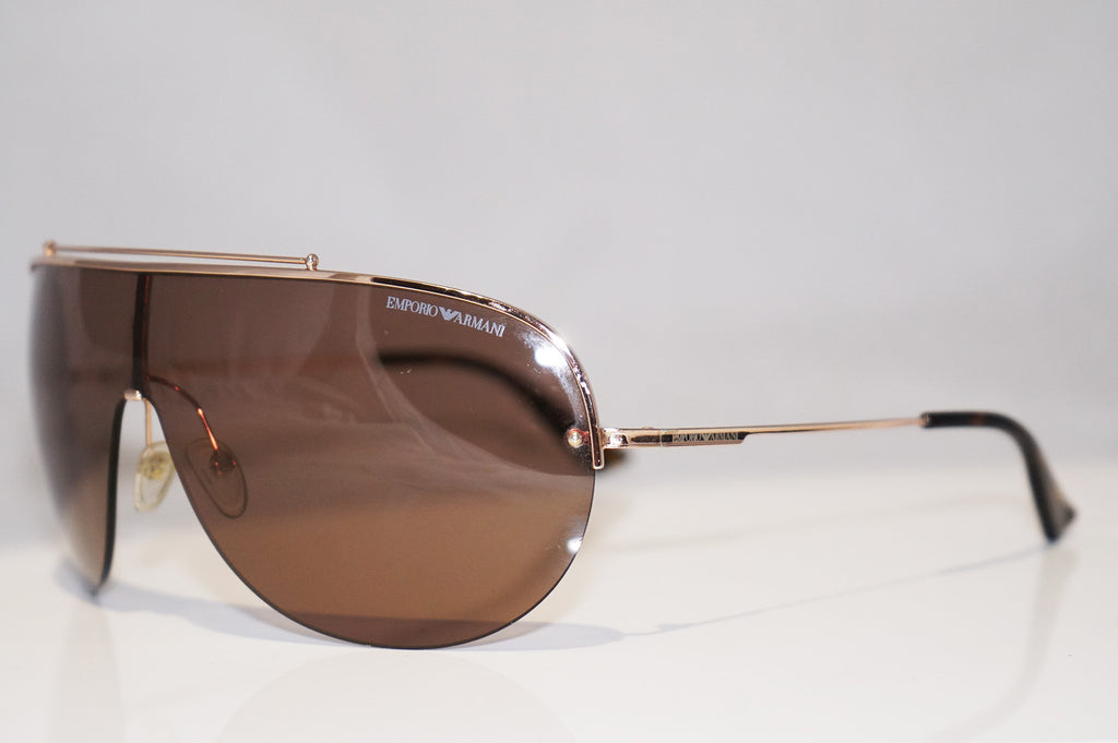 EMPORIO ARMANI Mens Designer Sunglasses Gold Shield EA 9717 0008U 14642