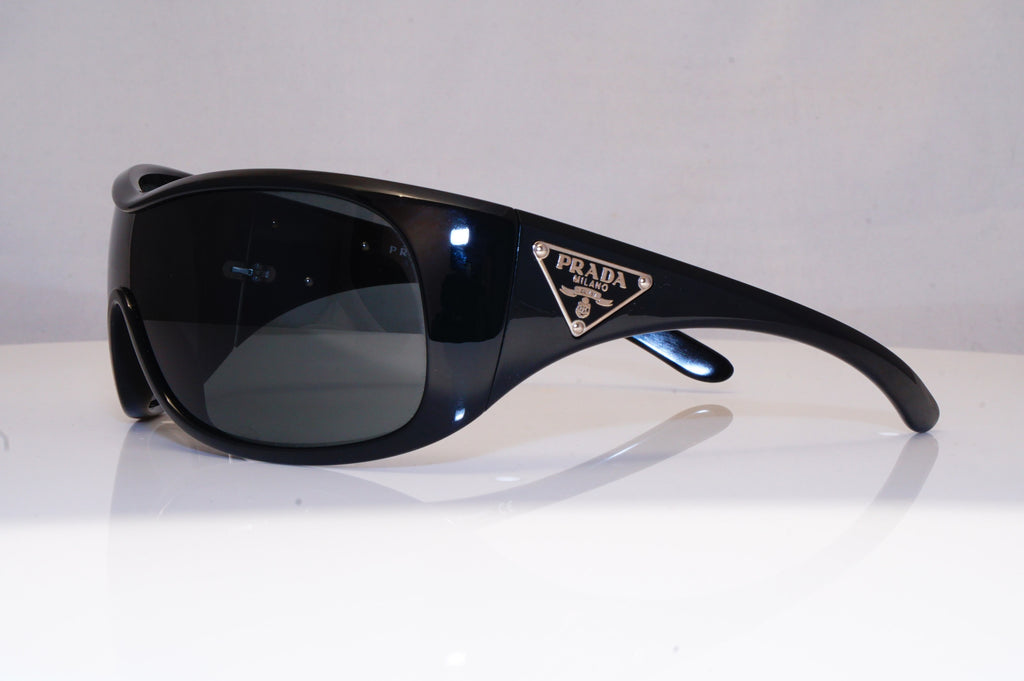 PRADA Mens Womens Unisex Designer Sunglasses Black Shield SPR 14L 1AB-1A1 18526
