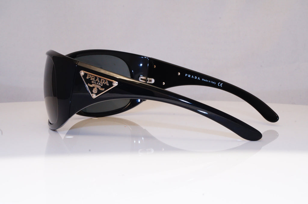 PRADA Mens Womens Unisex Designer Sunglasses Black Shield SPR 14L 1AB-1A1 18526