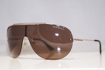 EMPORIO ARMANI Mens Designer Sunglasses Gold Shield EA 9717 0008U 14642