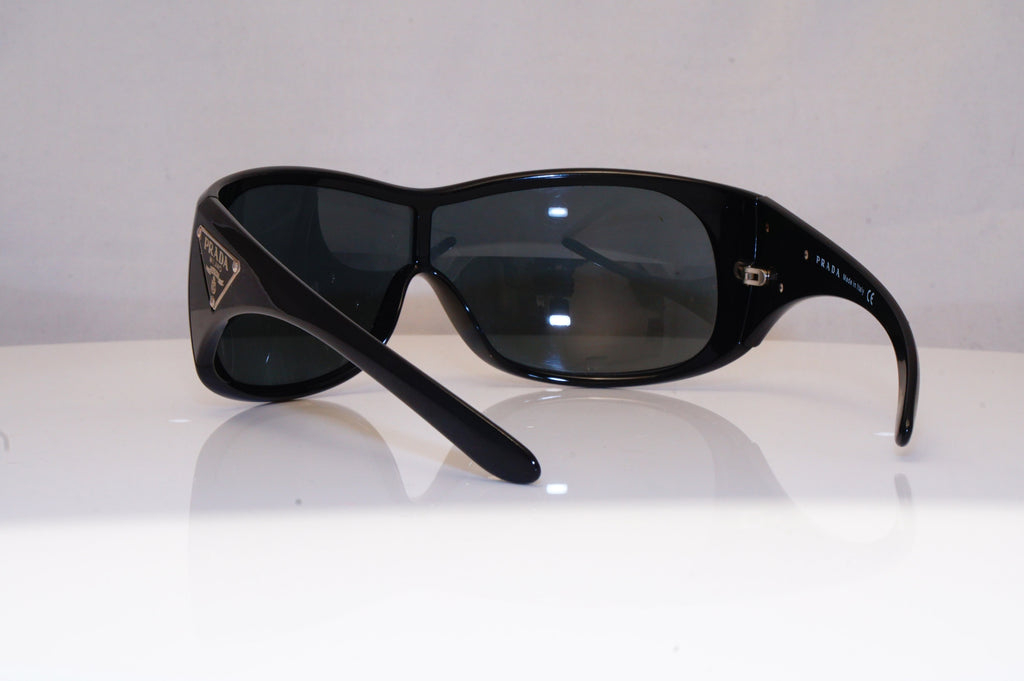 PRADA Mens Womens Unisex Designer Sunglasses Black Shield SPR 14L 1AB-1A1 18526
