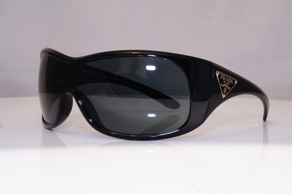 PRADA Mens Womens Unisex Designer Sunglasses Black Shield SPR 14L 1AB-1A1 18526