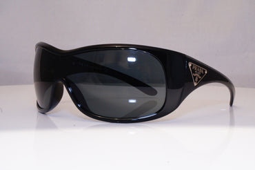PRADA Mens Womens Unisex Designer Sunglasses Black Shield SPR 14L 1AB-1A1 18526