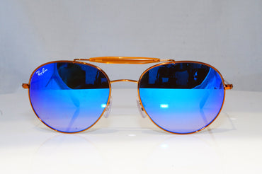 RAY-BAN Mens Mirror Designer Sunglasses Brown Pilot RB 3540 198/8B 19608