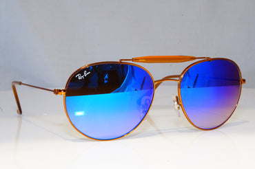 RAY-BAN Mens Mirror Designer Sunglasses Brown Pilot RB 3540 198/8B 19608