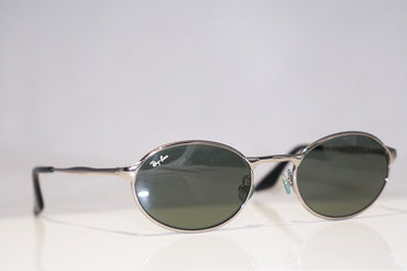 RAY-BAN 1990 Vintage Mens Designer Sunglasses Silver Oval W2839 OSAW 14803