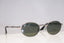RAY-BAN 1990 Vintage Mens Designer Sunglasses Silver Oval W2839 OSAW 14803