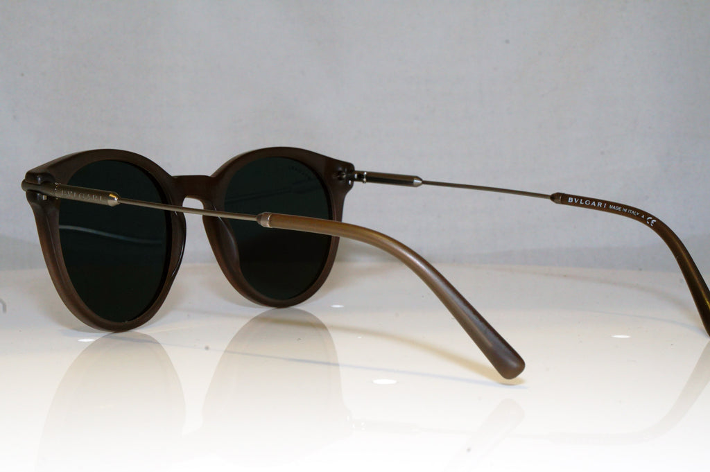 BVLGARI Mens Mirror Designer Sunglasses Brown Clubmaster 7030 5262/55 17197