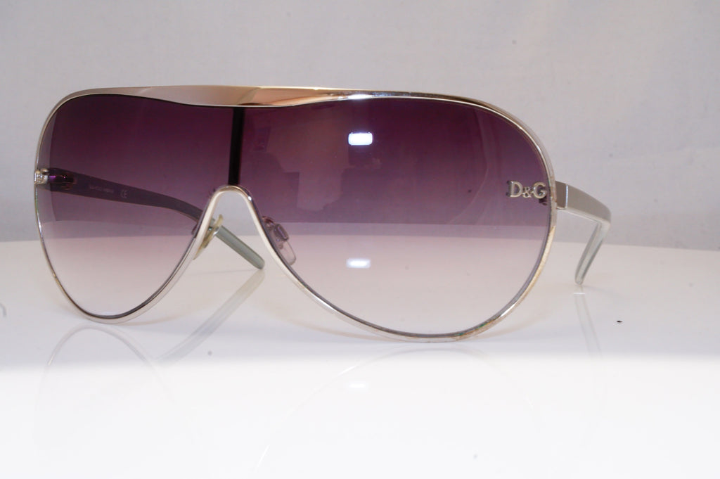 DOLCE & GABBANA Mens Designer Sunglasses Silver Shield D&G 6007 05/8G 18426