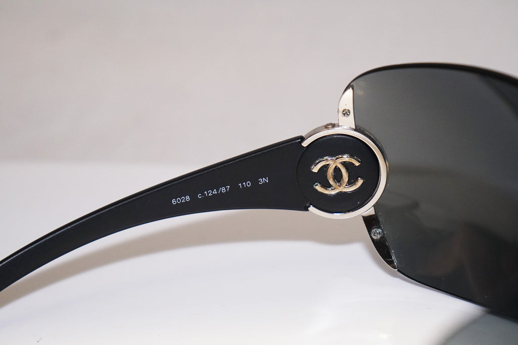 CHANEL Womens Designer Sunglasses Black Shield 6028 C.124/87 14572