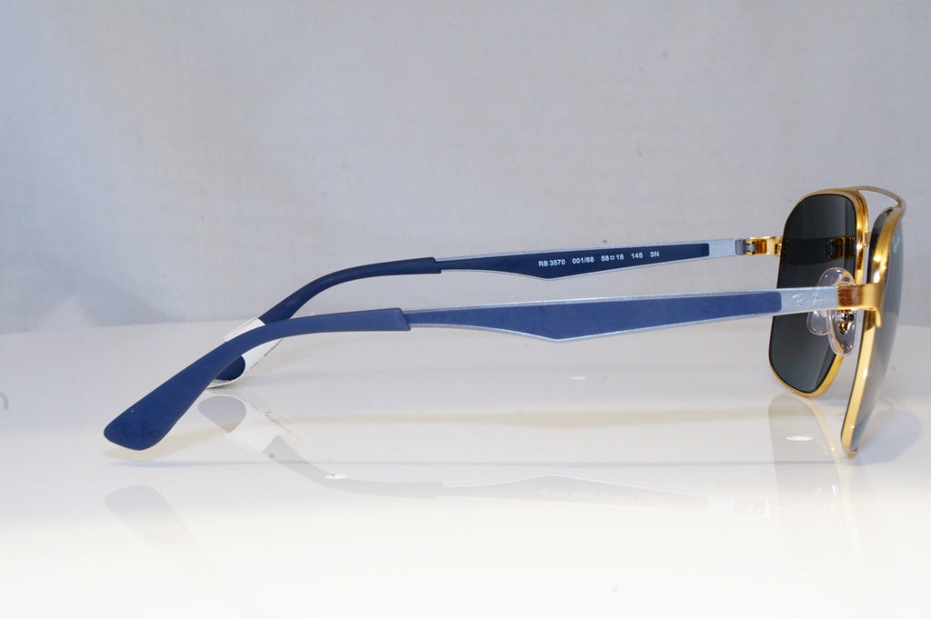 RAY-BAN Mens Mirror Designer Sunglasses Gold EX-DISPLAY RB 3570 001/88 19611