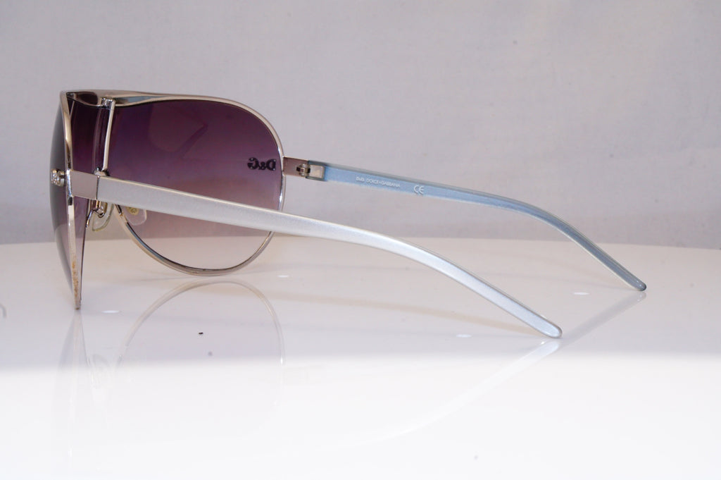 DOLCE & GABBANA Mens Designer Sunglasses Silver Shield D&G 6007 05/8G 18426