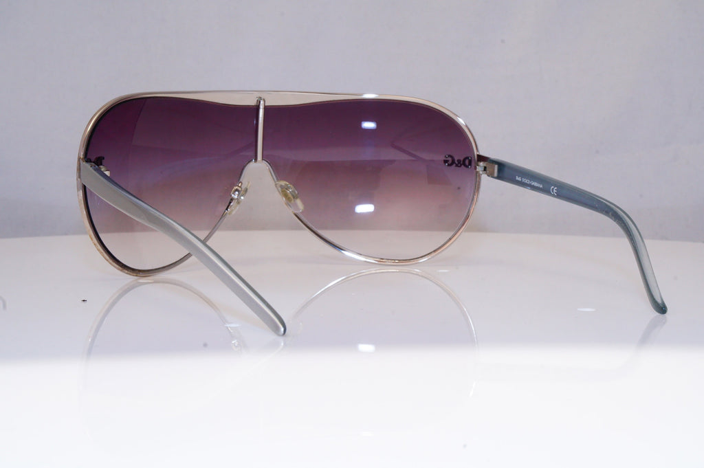 DOLCE & GABBANA Mens Designer Sunglasses Silver Shield D&G 6007 05/8G 18426