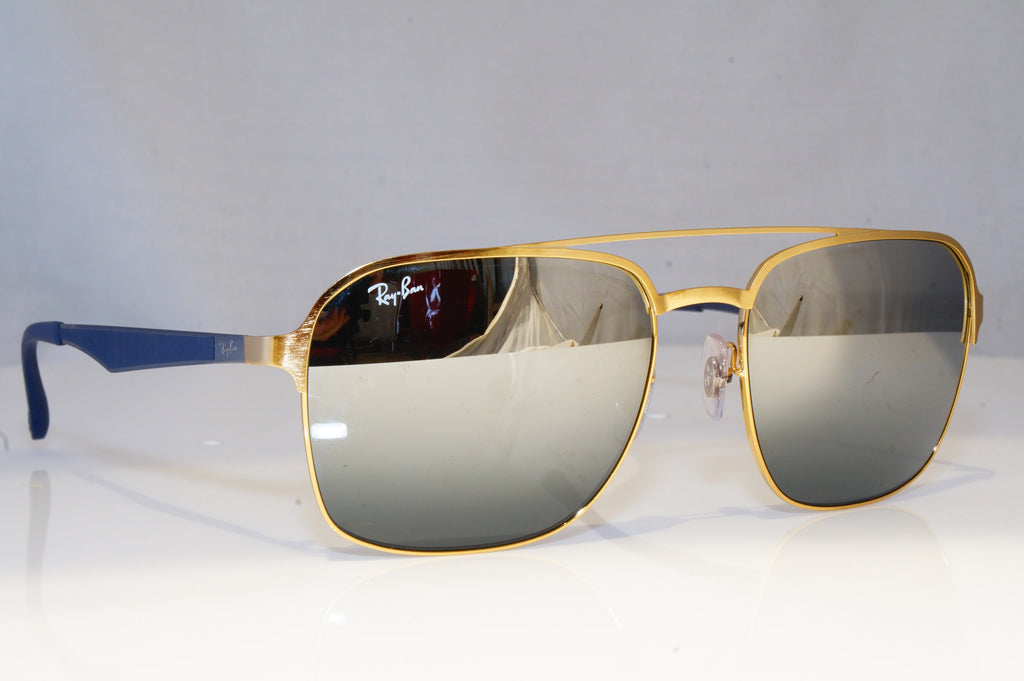 RAY-BAN Mens Mirror Designer Sunglasses Gold EX-DISPLAY RB 3570 001/88 19611