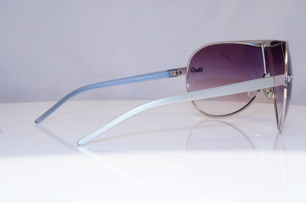 DOLCE & GABBANA Mens Designer Sunglasses Silver Shield D&G 6007 05/8G 18426