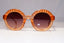 JUST CAVALLI Womens Designer Sunglasses Brown Round JC 747S 72F 21293