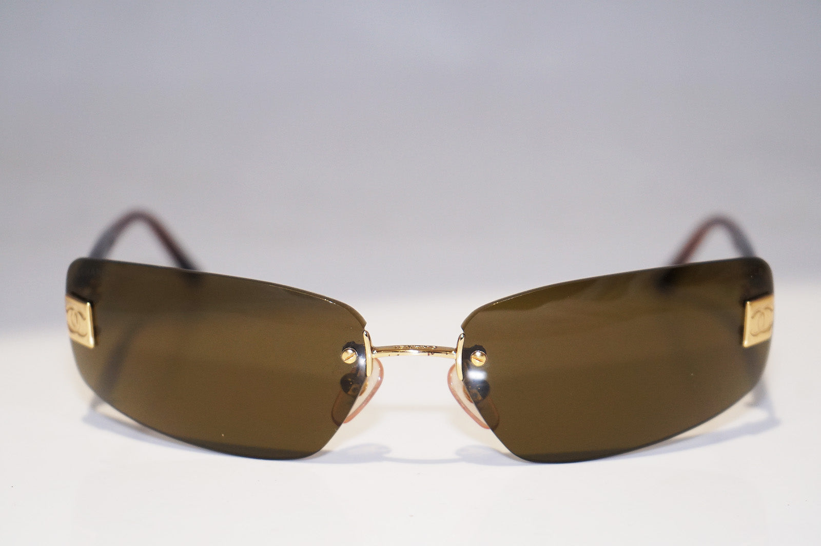 CHANEL Mens Unisex Designer Sunglasses Brown Frameless 4018 C.139