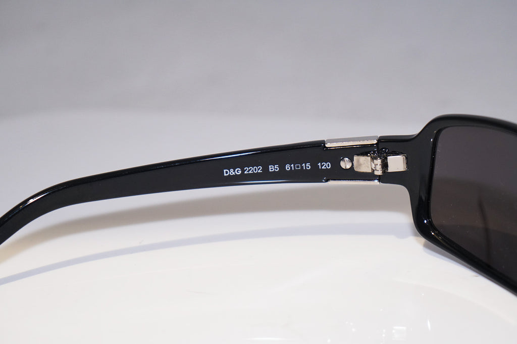 DOLCE & GABBANA Mens Designer Sunglasses Black Wrap D&G 2202 B5 14686