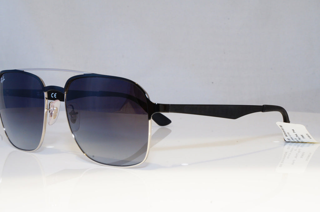 RAY-BAN Mens Designer Sunglasses Black Square RB 3570 9004/8G 19613