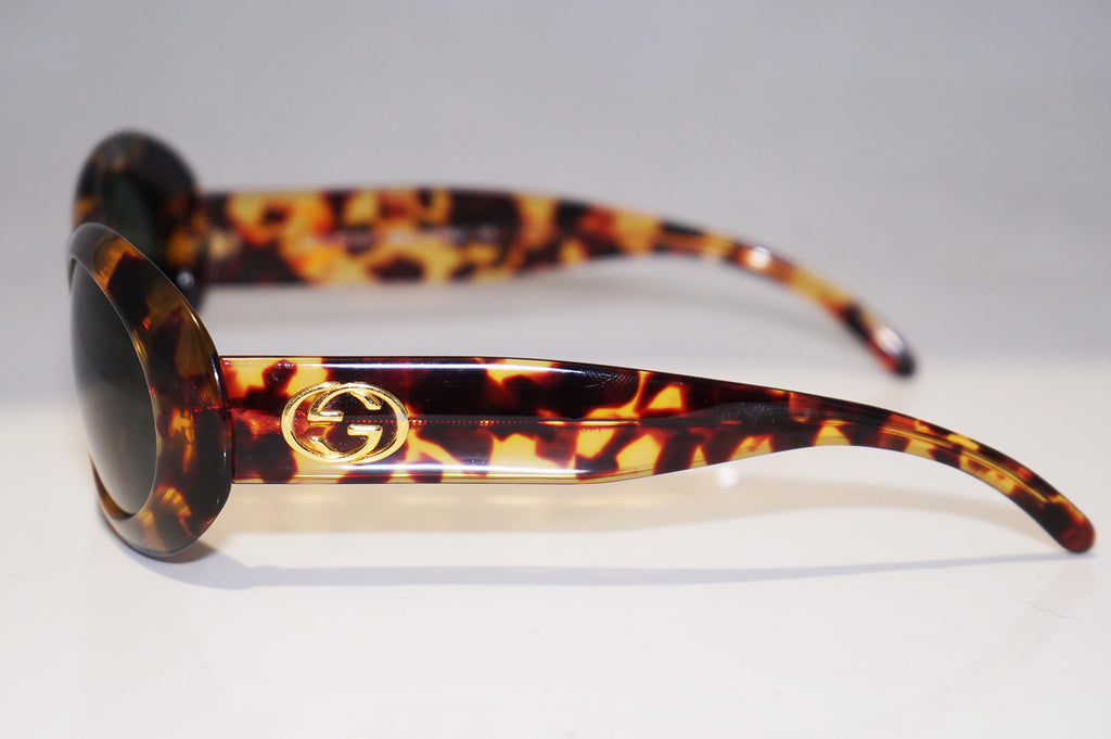 GUCCI 1990 Vintage Womens Designer Sunglasses Brown Oval GG 2400 02Y 14678