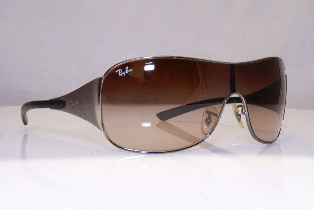 RAY-BAN Mens Designer Sunglasses Silver Shield RB 3392 004/13 18515