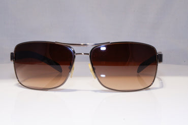 PRADA Mens Designer Sunglasses Brown Rectangle SPS 54I 5AV-6S1 22075