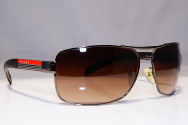 PRADA Mens Designer Sunglasses Brown Rectangle SPS 54I 5AV-6S1 22075