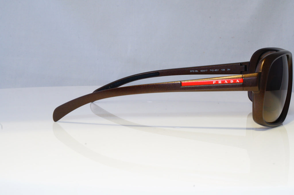 PRADA Mens Designer Sunglasses Brown Square SPS 06L 7Y2-6S1 12113