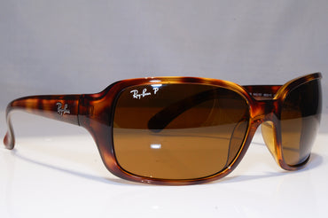 RAY-BAN Womens Polarized Designer Sunglasses Brown Wrap RB 4068 642/57 21326
