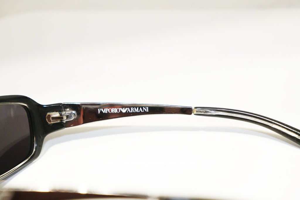 EMPORIO ARMANI Vintage Mens Designer Sunglasses Black Rectangle EA9156 MH9 15970