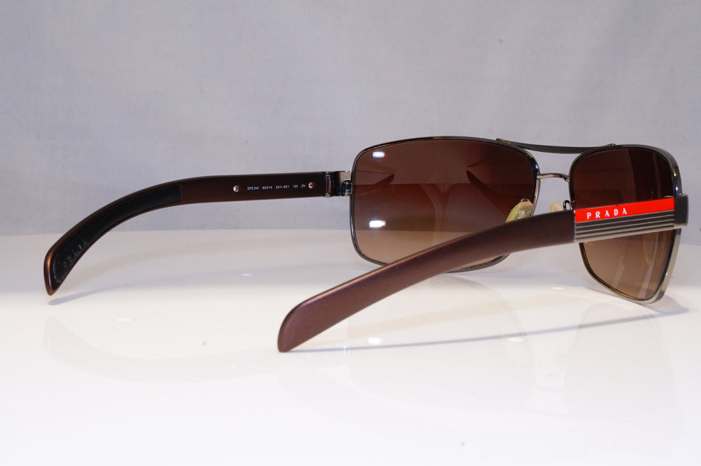 PRADA Mens Designer Sunglasses Brown Rectangle SPS 54I 5AV-6S1 22078