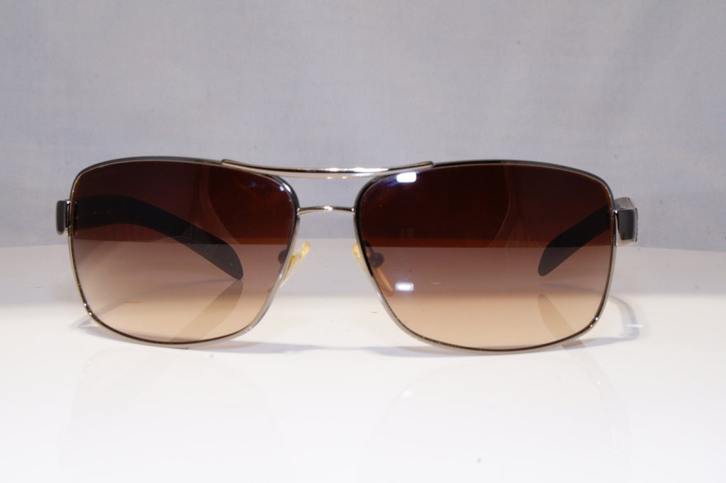 PRADA Mens Designer Sunglasses Brown Rectangle SPS 54I 5AV-6S1 22078