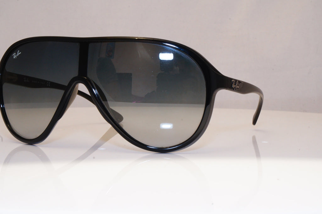 RAY-BAN Mens Vintage 1990 Designer Sunglasses Black Shield RB 4077 601/8G 18521