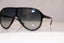 RAY-BAN Mens Vintage 1990 Designer Sunglasses Black Shield RB 4077 601/8G 18521