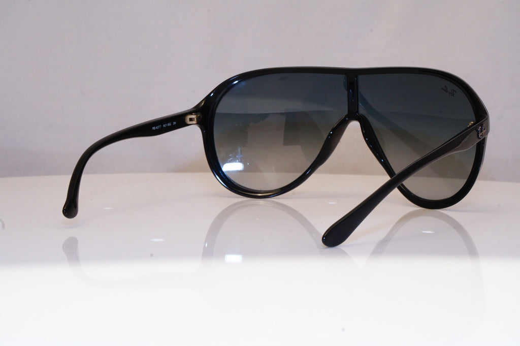 RAY-BAN Mens Vintage 1990 Designer Sunglasses Black Shield RB 4077 601/8G 18521