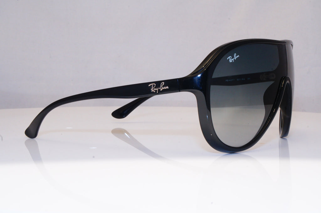 RAY-BAN Mens Vintage 1990 Designer Sunglasses Black Shield RB 4077 601/8G 18521
