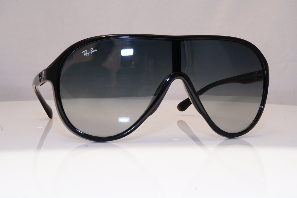 RAY-BAN Mens Vintage 1990 Designer Sunglasses Black Shield RB 4077 601/8G 18521