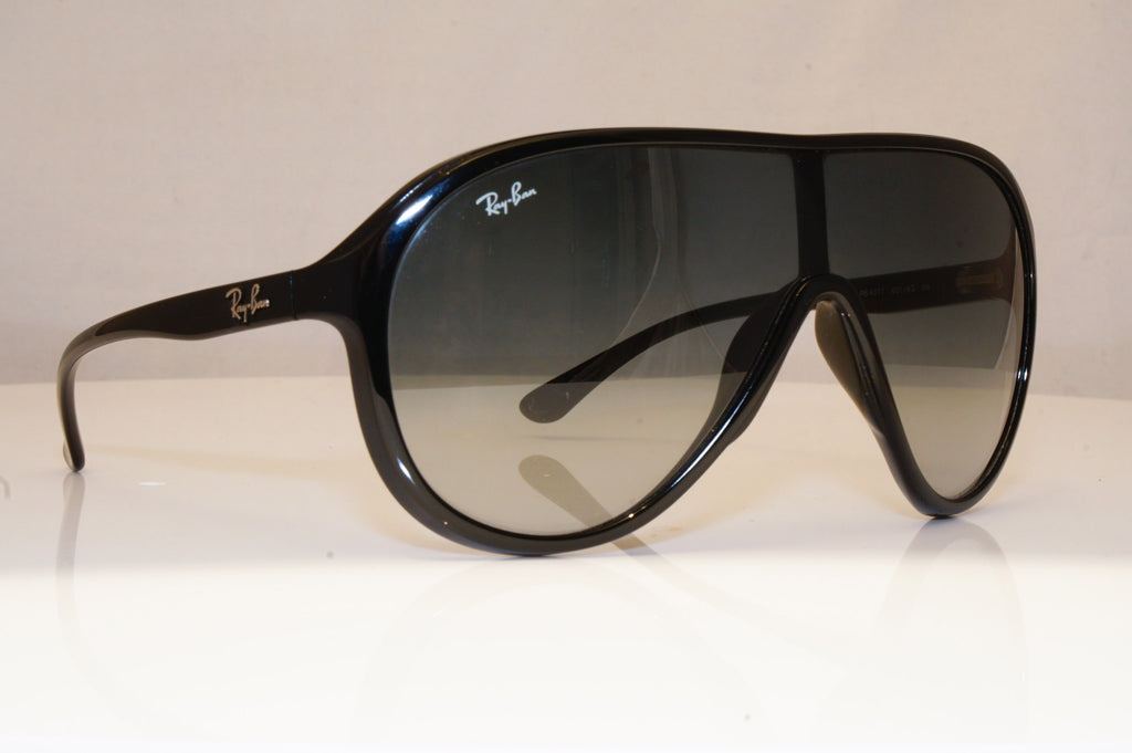 RAY-BAN Mens Vintage 1990 Designer Sunglasses Black Shield RB 4077 601/8G 18521