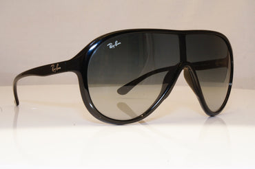 RAY-BAN Mens Vintage 1990 Designer Sunglasses Black Shield RB 4077 601/8G 18521
