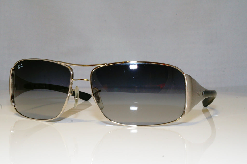 RAY-BAN Mens Designer Sunglasses Silver Rectangle RB 3320 042/8G 16553
