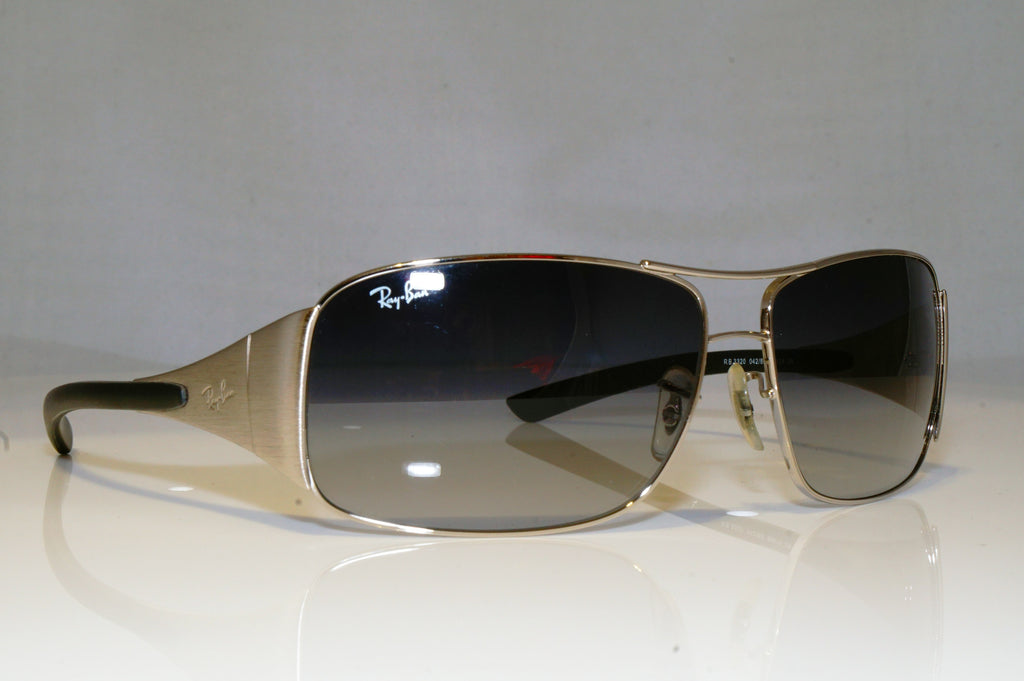 RAY-BAN Mens Designer Sunglasses Silver Rectangle RB 3320 042/8G 16553