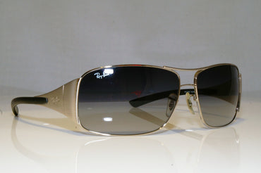 RAY-BAN Mens Designer Sunglasses Silver Rectangle RB 3320 042/8G 16553