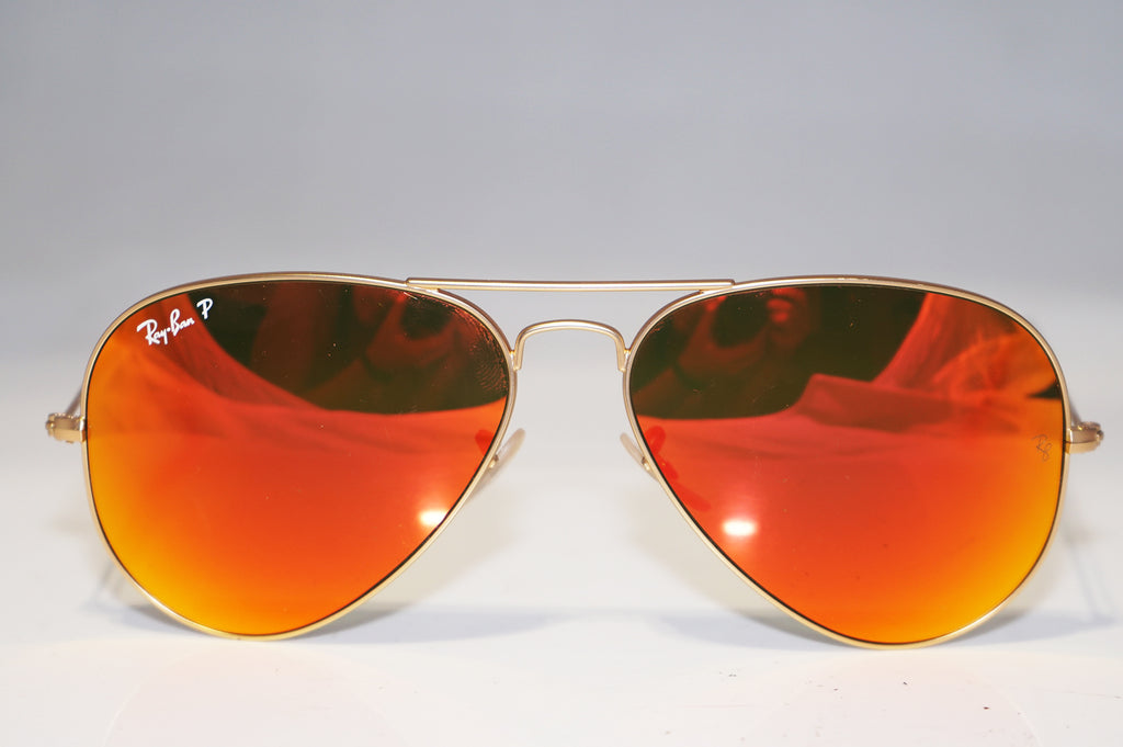 RAY-BAN Mens Designer Polarized Sunglasses Orange Aviator RB 3025 112/4D 15290