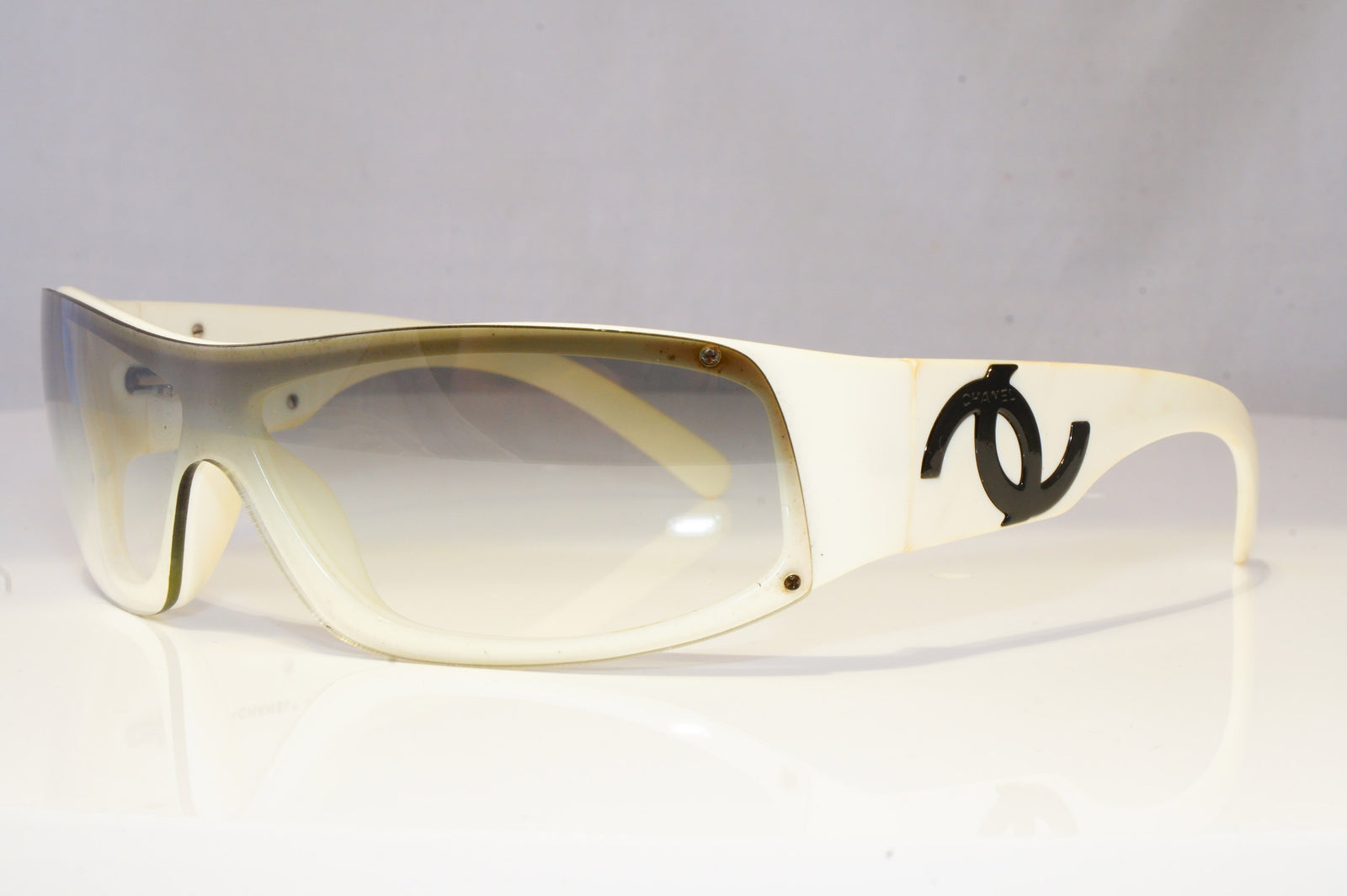 CHANEL Mens Womens Designer Sunglasses White Shield MARK 5072 716/8G 1 –  SunglassBlog