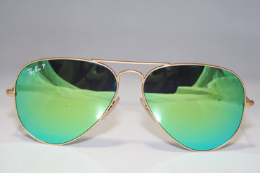 RAY-BAN Mens Designer Polarized Sunglasses Green Aviator RB 3025 112/P9 15145