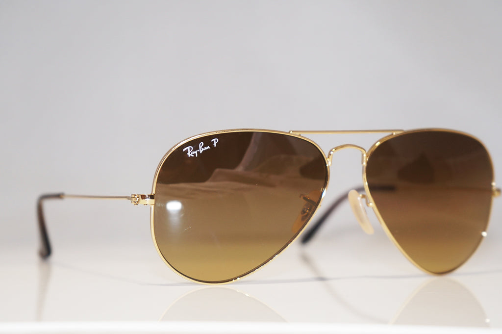 RAY-BAN Mens Designer Polarized Sunglasses Brown Aviator RB 3025 001/M2 15240
