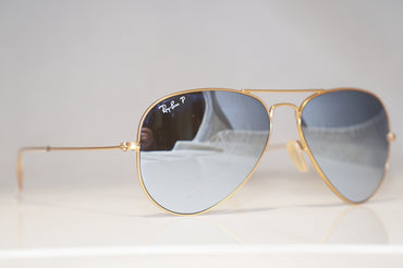 RAY-BAN Mens Designer Polarized Sunglasses Chrome Aviator RB 3025 112/W3 15140