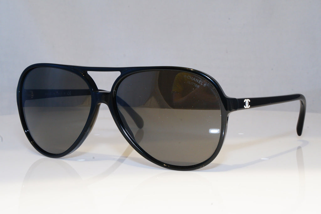 CHANEL Mens Womens Designer Sunglasses Black Pilot GLITTER 5206 501/4R 19632