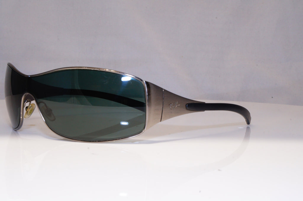 RAY-BAN Mens Vintage 1990 Designer Sunglasses Silver Shield RB 3258 041/71 21325
