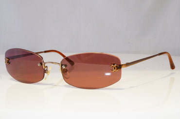 CHANEL Womens Vintage 1990 Designer Sunglasses Brown Rectangle 4002 116/75 19391